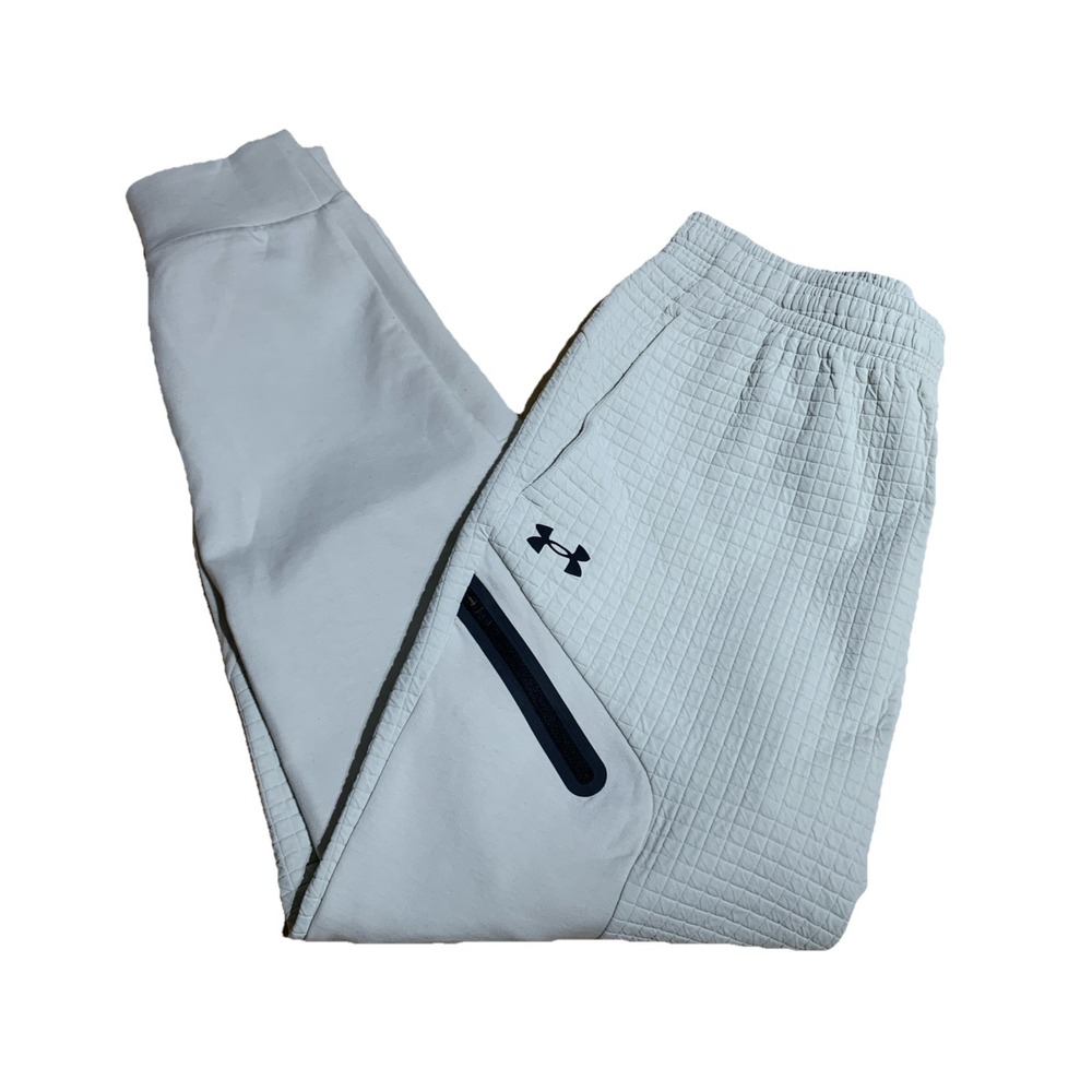 Under Armour Size M Unstoppable Fleece Grid Joggers Men's 1386544-110 NWT